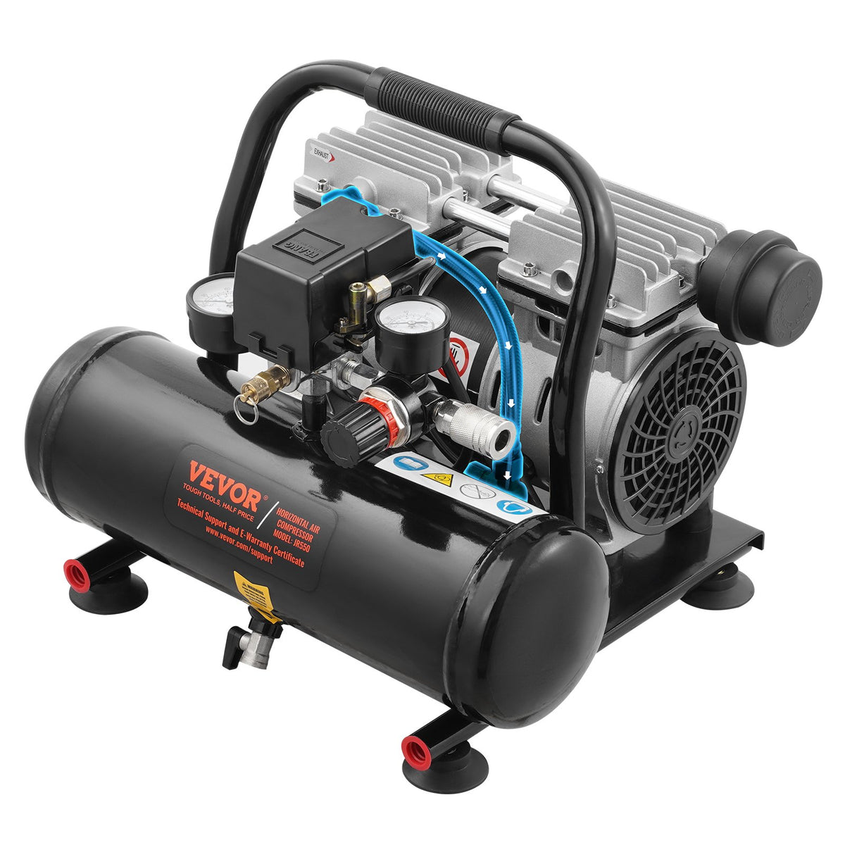 VEVOR Air Compressor – Compact, Portable, Oil-Free, 3.8 L, 7 Bar