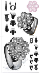 Multifunkcionālais skuveklis plikpauriem 7D peddošās galviņas 6-in-1 ar USB uzlādi,IPX6 ūdensdrošs