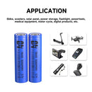 18650 litija jonu akumulators 3200mAh 3.7V 3C/5C uzlādējams elements 65x18mm 46g zema pretestība <40mΩ - ZEMLETES.LV