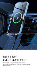⚡ T28 Auto Telefona Turētājs ar Bezvadu Uzlādi – Automātisks Sensors un Stingra Fiksācija