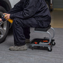 VEVOR mehāniķa garāžas krēsls ar instrumentu paplāti, 113 kg slodzes kapacitāte