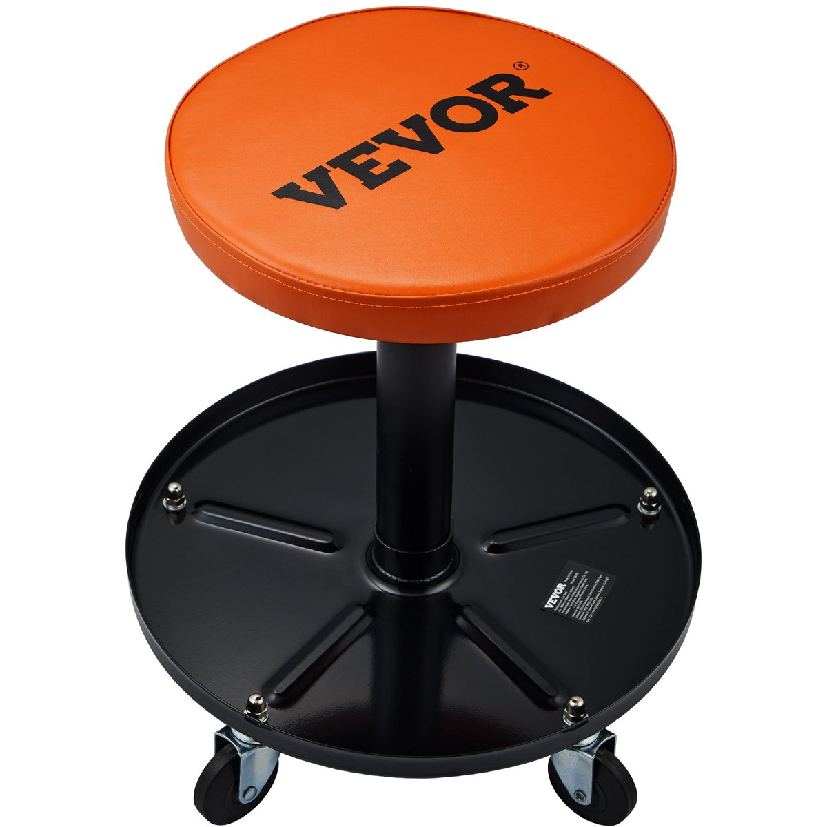 VEVOR Rolling Pneumatic Mechanic's Chair with Adjustable Height and Tool Tray