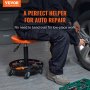 VEVOR Rolling Pneumatic Mechanic's Chair with Adjustable Height and Tool Tray