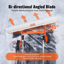 VEVOR ABS sniega lāpsta ar riteņiem, 94 cm, ar lieljaudas lāpstas stūmēju ar platu asmeni un U formas alumīnija sakausējuma rokturi