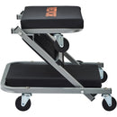 VEVOR Z-veida 2 vienā saliekama auto remonta guļamplatforma un sēdeklis, zema profila mehāniķa platforma ar 6 riteņiem, 136 kg, melna