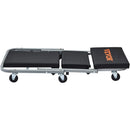 VEVOR Z-veida 2 vienā saliekama auto remonta guļamplatforma un sēdeklis, zema profila mehāniķa platforma ar 6 riteņiem, 136 kg, melna