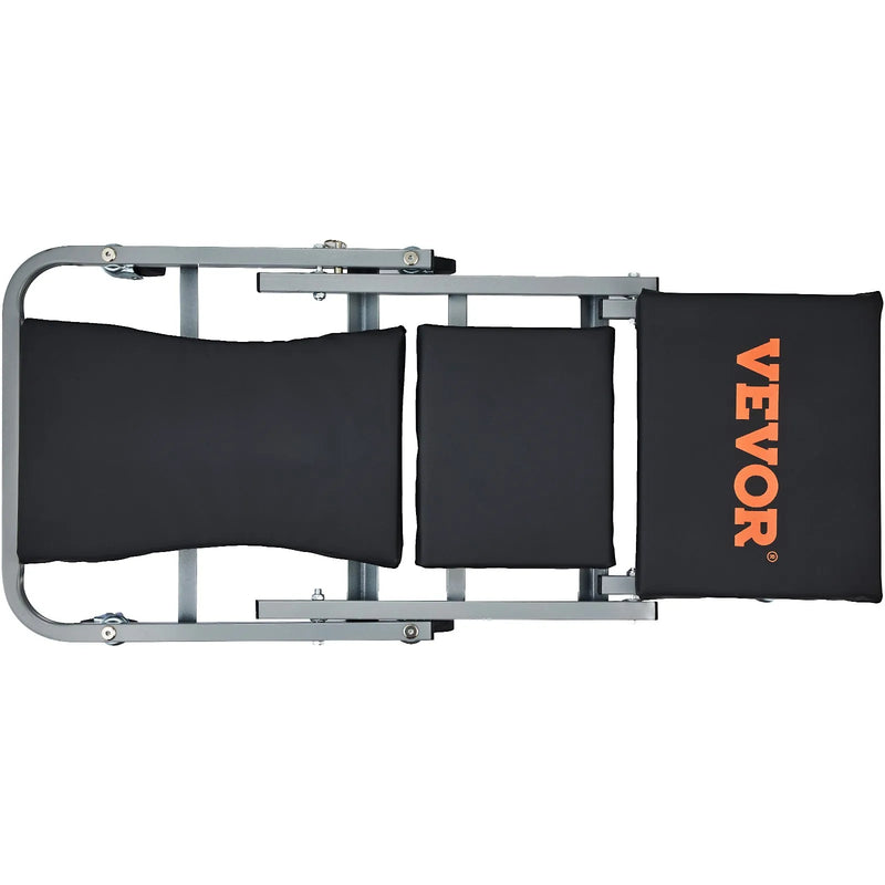 VEVOR Z-veida 2 vienā saliekama auto remonta guļamplatforma un sēdeklis, zema profila mehāniķa platforma ar 6 riteņiem, 136 kg, melna