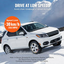 Sniega ķēdes, mangāna tērauds, 2 gab., vilces, sudraba