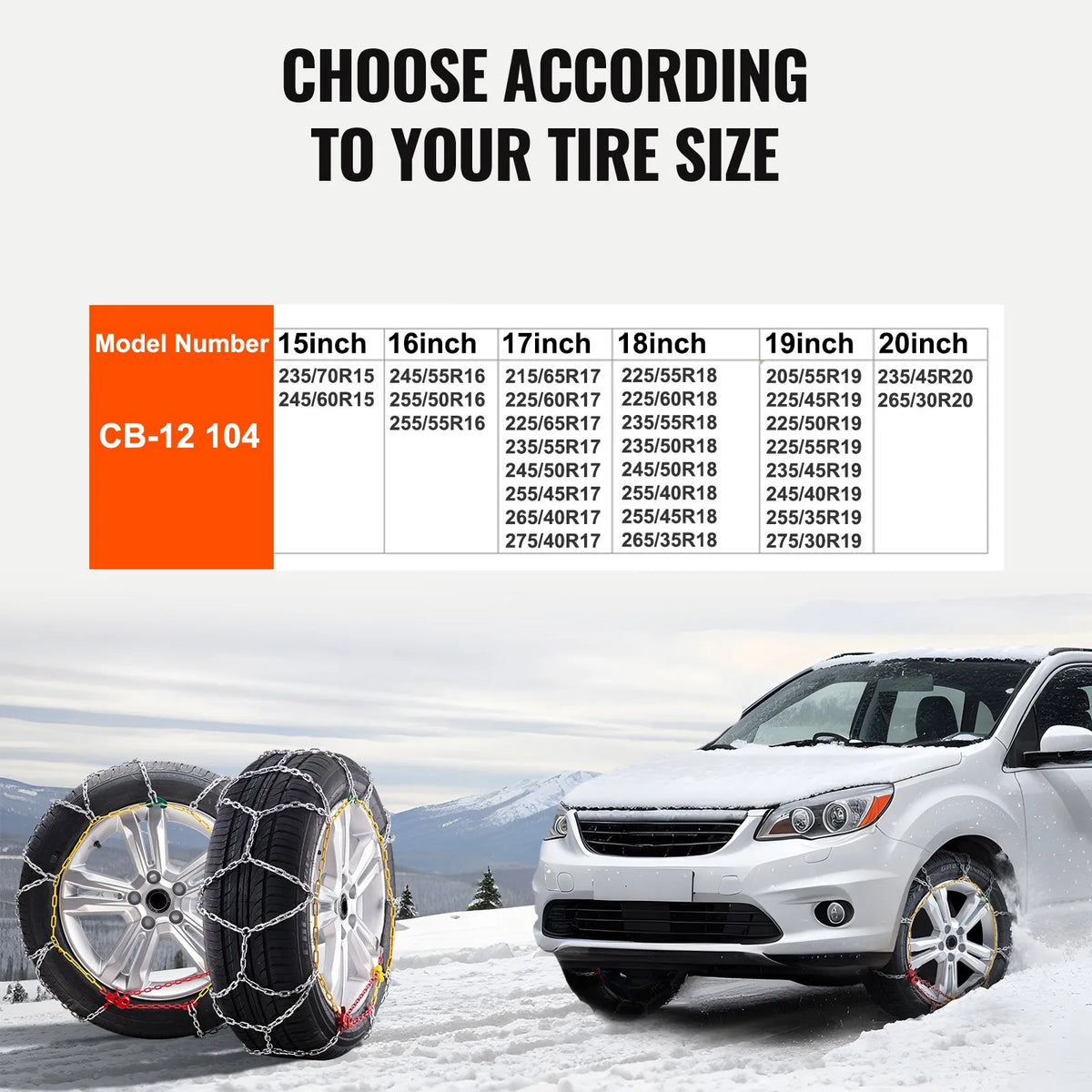 Snow chains, manganese alloy steel, traction, silver, 2 pcs