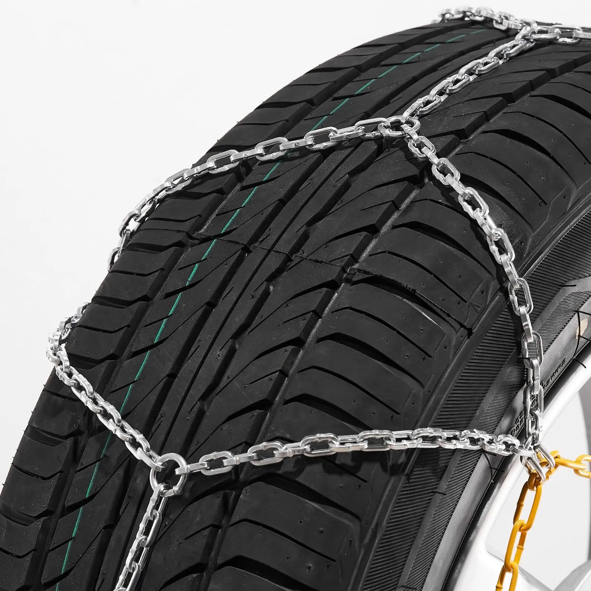 Snow chains, manganese steel, traction, silver, 2 pcs