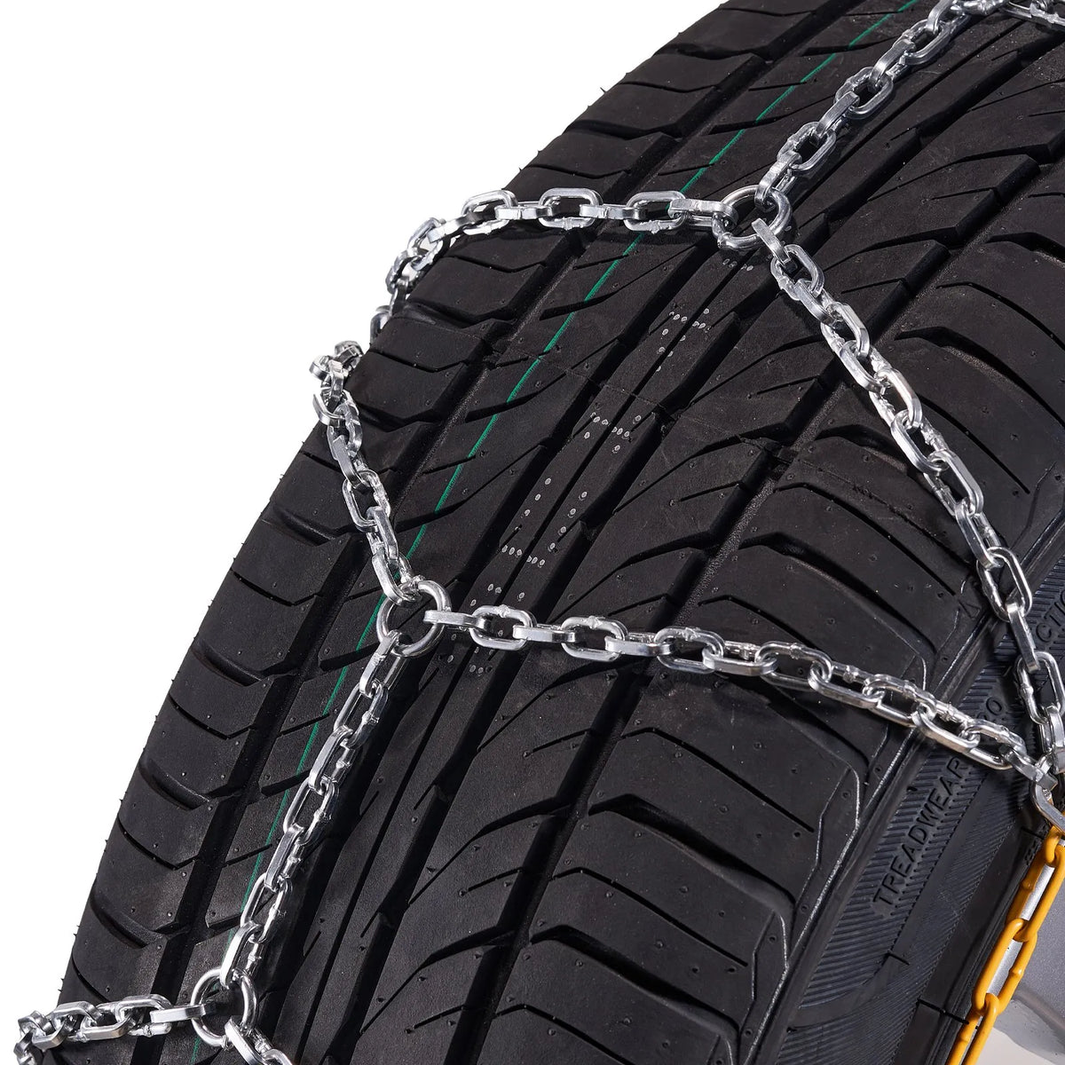 Snow chains, manganese steel, traction, tyres, silver, 2 pcs