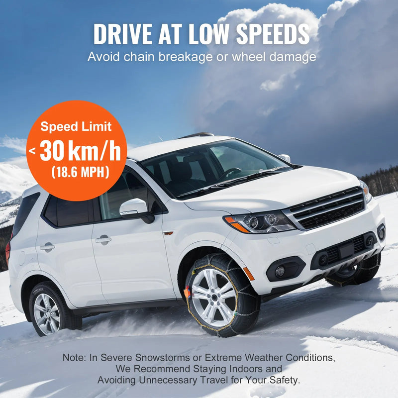 Sniega ķēdes, mangāna tērauds, vilces, riepu, sudraba, 2 gab.