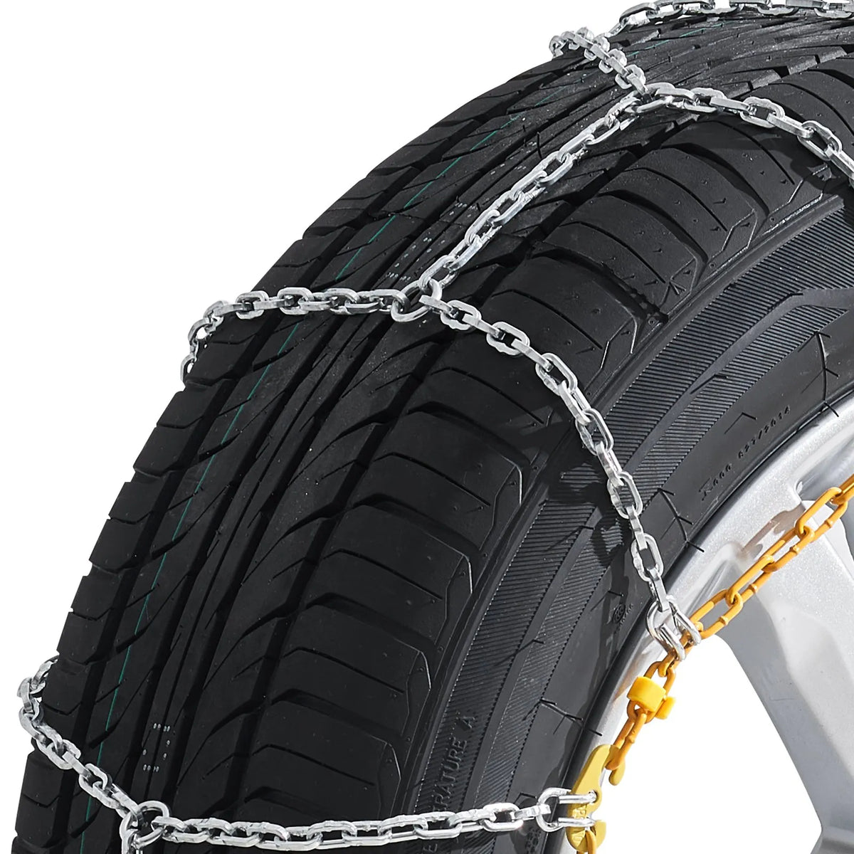 Snow chains, manganese steel, traction, silver, 2 pcs