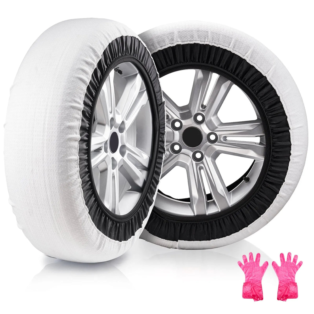 Snow socks, thickened, tyre traction covers, 2 pcs, size L