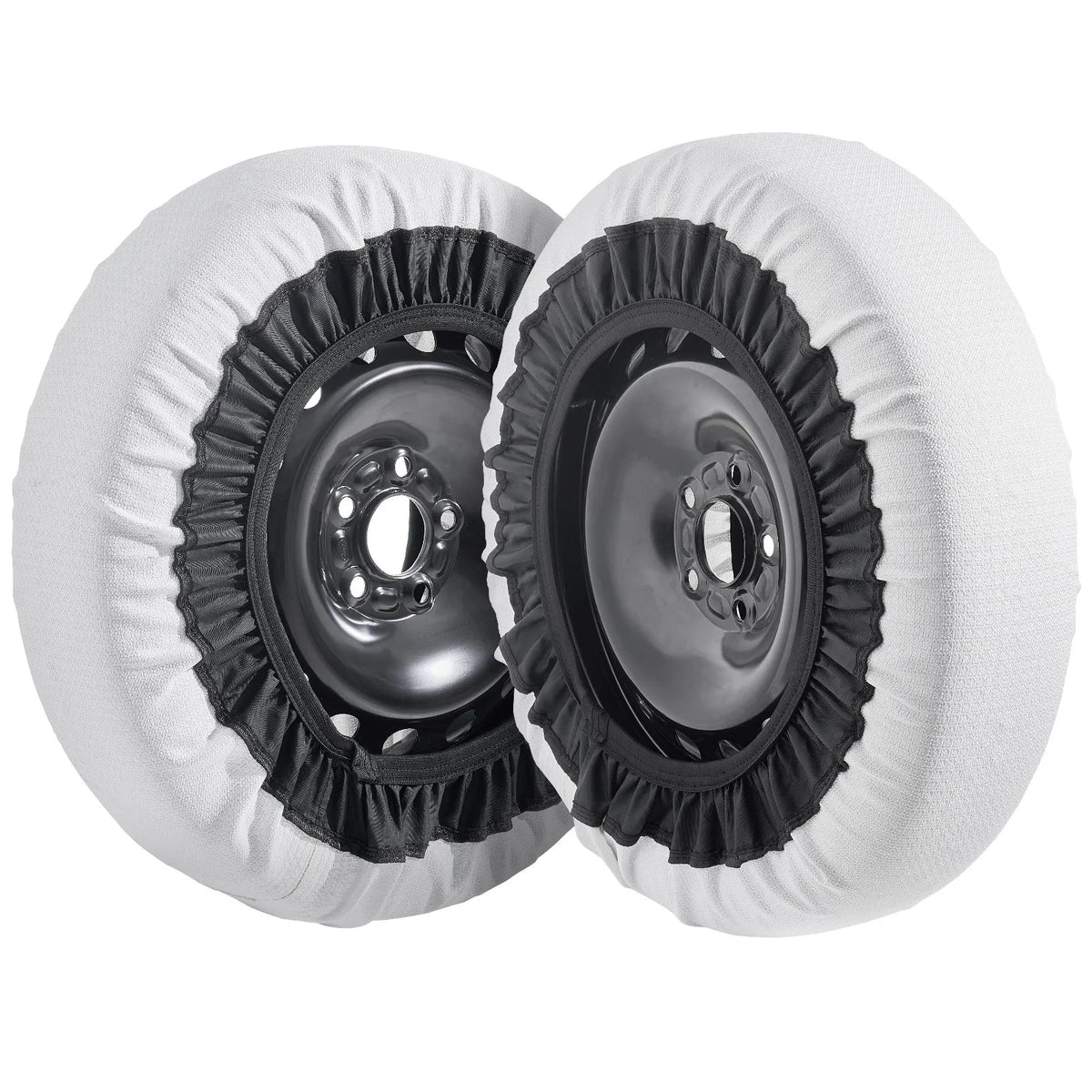 Snow socks medium size, 2 pcs, thickened, tyre traction covers, silver