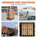 Kravas stiprināšanas siksnas ar sprūdrata mehānismu, 4 gab., 1000 kg maksimālā pārraušanas slodze, 25 mm × 4,57 m, ar polsterētiem rokturiem, paredzētas kravas, sadzīves tehnikas, dārza tehnikas un motociklu nostiprināšanai