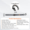 Kravas stiprināšanas siksnas ar sprūdrata mehānismu, 4 gab., 1000 kg maksimālā pārraušanas slodze, 25 mm × 4,57 m, ar polsterētiem rokturiem, paredzētas kravas, sadzīves tehnikas, dārza tehnikas un motociklu nostiprināšanai