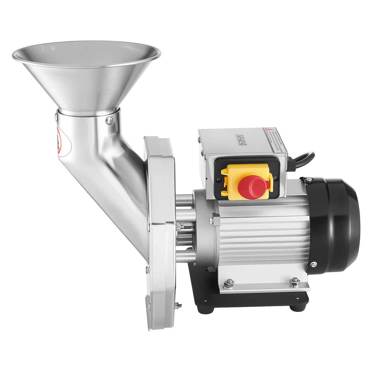 VEVOR elektriskais augļu smalcinātājs 550 W ar SUS304 nerūsējošo tēraudu, līdz 70 mm augļiem, 60 kg/h jauda sidra spiedei āboliem, bumbieriem un dārzeņiem - ZEMLETES.LV
