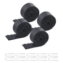 VEVOR gumijas mulča ainavu labiekārtošanai, 4 ruļļi pārstrādātas gumijas mulčas paklāja 3048 x 114 mm, pastāvīgs gumijas celiņš, dabīga izskata melna mulčas dārza apmale augiem, dārzeņiem un ziedu dārza barjerai - ZEMLETES.LV