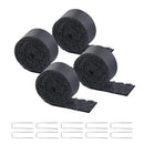 VEVOR gumijas mulča ainavu labiekārtošanai, 4 ruļļi pārstrādātas gumijas mulčas paklāja 3048 x 114 mm, pastāvīgs gumijas celiņš, dabīga izskata melna mulčas dārza apmale augiem, dārzeņiem un ziedu dārza barjerai - ZEMLETES.LV