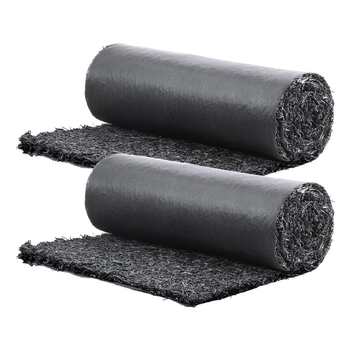 VEVOR gumijas mulča ainavu labiekārtošanai, 2 ruļļi pārstrādātas gumijas mulčas paklāja 2440 x 560 mm, pastāvīgs gumijas celiņš, dabīga izskata melna mulčas apmale augiem, dārzeņiem un ziedu dārza barjerai - ZEMLETES.LV