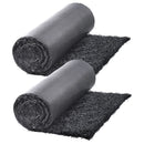 VEVOR gumijas mulča ainavu labiekārtošanai, 2 ruļļi pārstrādātas gumijas mulčas paklāja 2440 x 560 mm, pastāvīgs gumijas celiņš, dabīga izskata melna mulčas apmale augiem, dārzeņiem un ziedu dārza barjerai - ZEMLETES.LV
