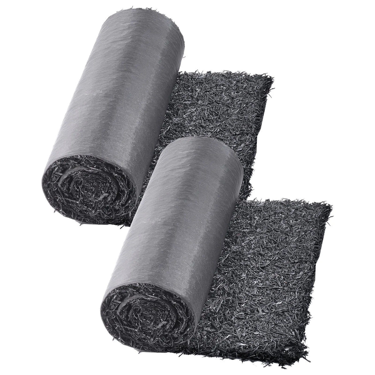 VEVOR gumijas mulča ainavu labiekārtošanai, 2 ruļļi pārstrādātas gumijas mulčas paklāja 2440 x 560 mm, pastāvīgs gumijas celiņš, dabīga izskata melna mulčas apmale augiem, dārzeņiem un ziedu dārza barjerai - ZEMLETES.LV