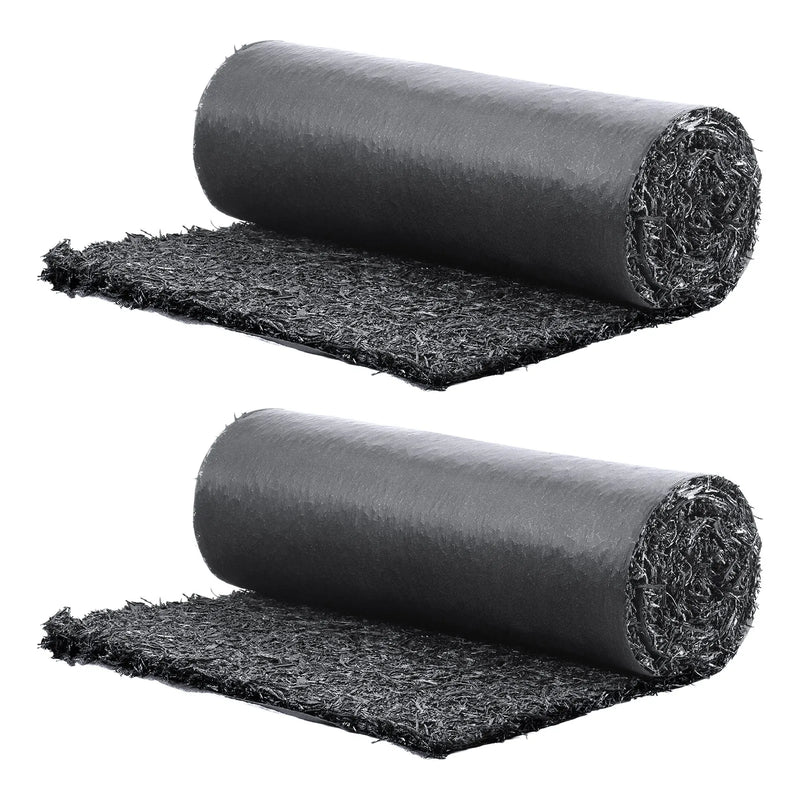 VEVOR gumijas mulča ainavu labiekārtošanai, 2 ruļļi pārstrādātas gumijas mulčas paklāja 2440 x 560 mm, pastāvīgs gumijas celiņš, dabīga izskata melna mulčas apmale augiem, dārzeņiem un ziedu dārza barjerai - ZEMLETES.LV