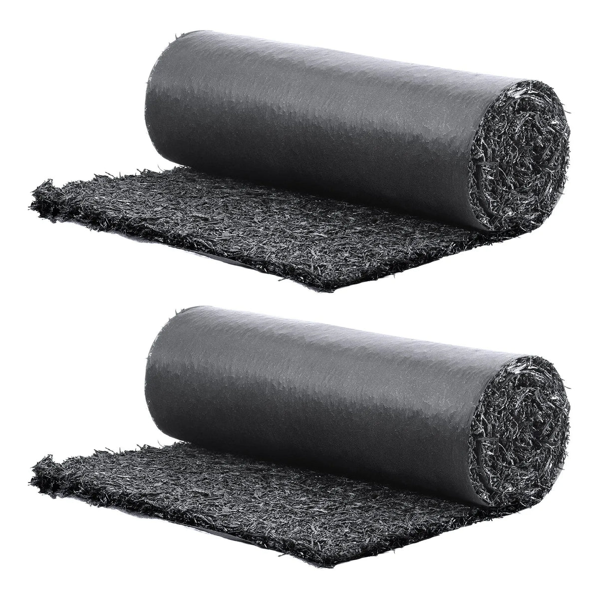 VEVOR gumijas mulča ainavu labiekārtošanai, 2 ruļļi pārstrādātas gumijas mulčas paklāja 2440 x 560 mm, pastāvīgs gumijas celiņš, dabīga izskata melna mulčas apmale augiem, dārzeņiem un ziedu dārza barjerai - ZEMLETES.LV