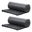 VEVOR gumijas mulča ainavu labiekārtošanai, 2 ruļļi pārstrādātas gumijas mulčas paklāja 2440 x 560 mm, pastāvīgs gumijas celiņš, dabīga izskata melna mulčas apmale augiem, dārzeņiem un ziedu dārza barjerai - ZEMLETES.LV