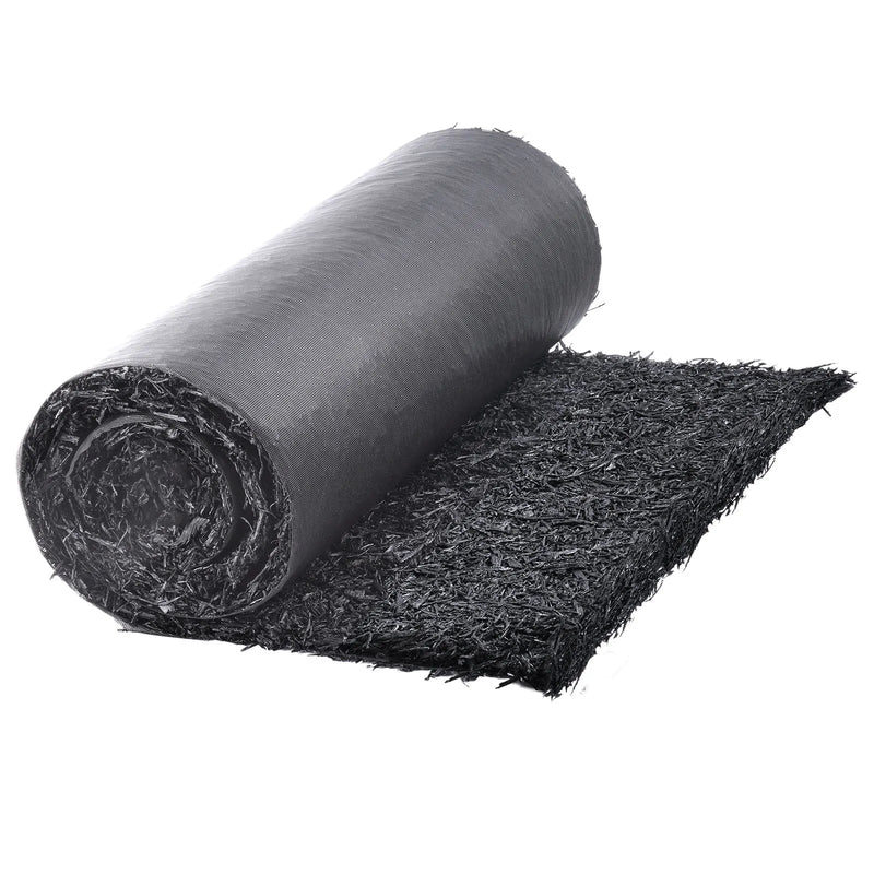 VEVOR gumijas mulča ainavu labiekārtošanai, pārstrādātas gumijas mulčas paklājs 2440 x 560 mm, pastāvīgs gumijas celiņš, dabīga izskata melna mulčas dārza apmale augiem, dārzeņiem un ziedu dārza barjerai - ZEMLETES.LV