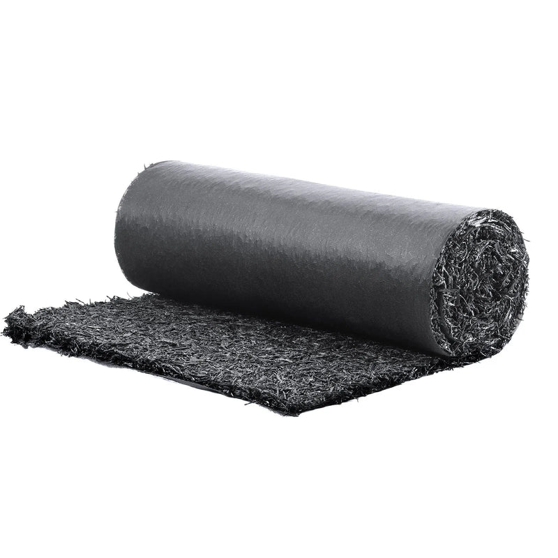 VEVOR gumijas mulča ainavu labiekārtošanai, pārstrādātas gumijas mulčas paklājs 2440 x 560 mm, pastāvīgs gumijas celiņš, dabīga izskata melna mulčas dārza apmale augiem, dārzeņiem un ziedu dārza barjerai - ZEMLETES.LV