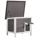 VEVOR laikizturīga āra kaķu māja, izolēta koka savvaļas kaķu un trušu māja ar pilnu putuplasta izolāciju, atveramu jumtu un PVC durvju aizkariem, 61 × 51 × 53 cm