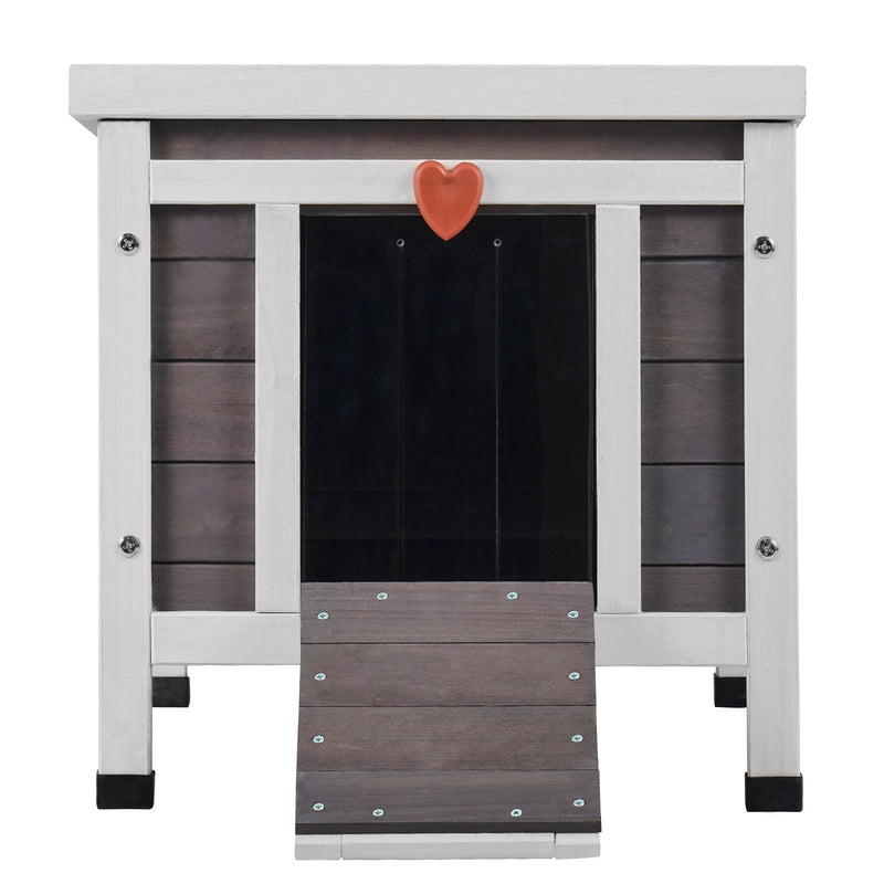 VEVOR Āra kaķu māja ar jumtu un PVC durvju aizkariem