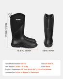 44_VEVOR vīriešu gumijas zābaki — ūdensizturīgi neslīdoši medību un dārza dubļu zābaki, siltināti viegli un izturīgi aizsargapavi rūpniecībai un lauksaimniecībai, ES izmērs 44