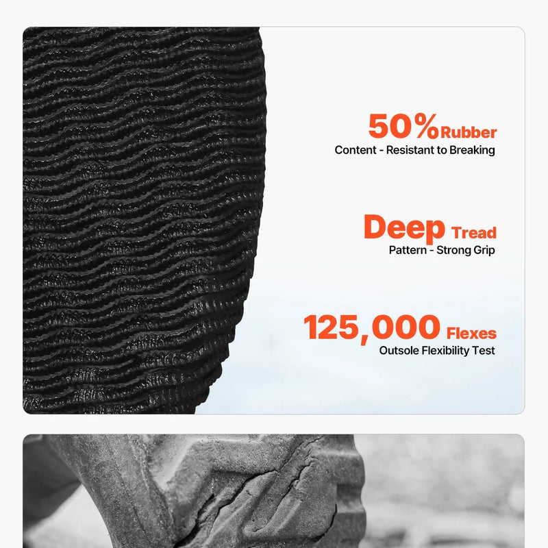 41_VEVOR sieviešu laivu zābaki — ūdensizturīgi makšķerēšanas un lietus zābaki, neslīdoši potīšu gumijas zābaki ar neoprēnu, siltināti dārza un dubļu zābaki, viegli un izturīgi rūpniecībai un lauksaimniecībai, ES izmērs 41