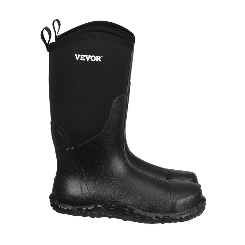 47_VEVOR vīriešu gumijas zābaki ar tērauda purngalu — ūdensizturīgi lietus un makšķerēšanas zābaki, neslīdoši, viegli un izturīgi āra darba apavi rūpniecībai, būvniecībai un lauksaimniecībai, ES izmērs 47