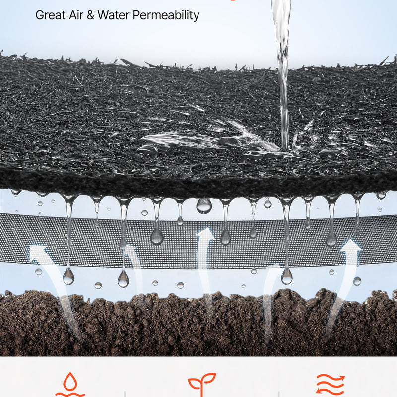 VEVOR gumijas mulčas paklāja rullis, 4 ruļļi 305 x 11,5 cm, pārstrādātas gumijas pastāvīga mulčas apmale ar mietiņiem, dabīga izskata puķu dobes barjera, 12,7 mm bieza, griežama dārza apmale ainavu veidošanai