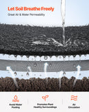 VEVOR gumijas mulčas paklāja rullis, 4 ruļļi 305 x 11,5 cm, pārstrādātas gumijas pastāvīga mulčas apmale ar mietiņiem, dabīga izskata puķu dobes barjera, 12,7 mm bieza, griežama dārza apmale ainavu veidošanai