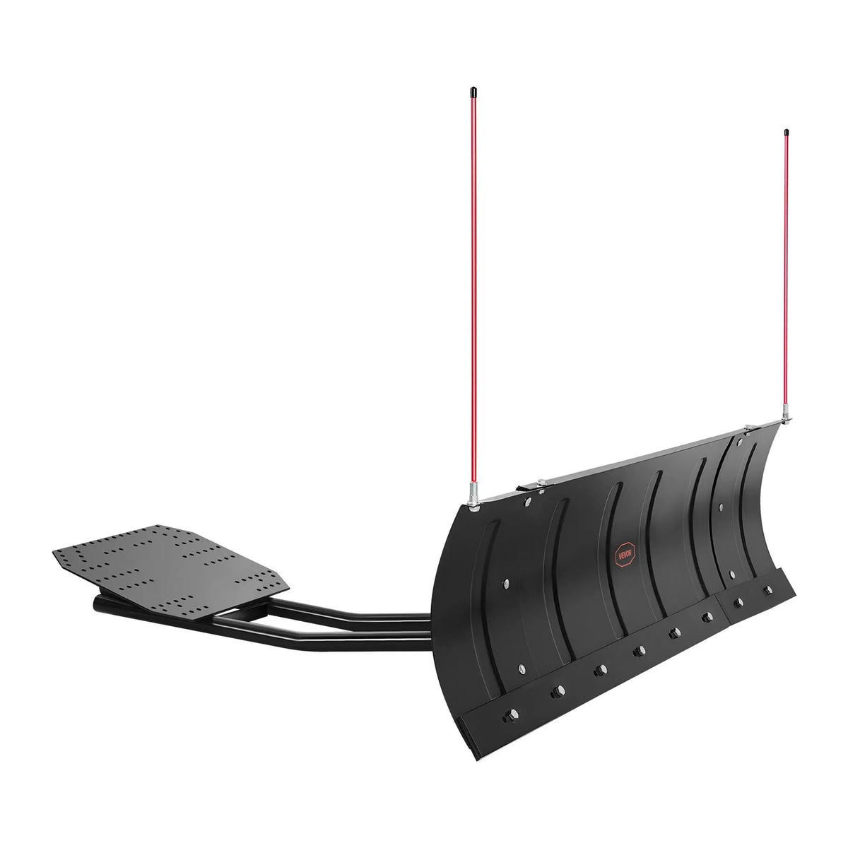 Snow Shovel, Adjustable Width 109/152 cm, Universal Mount Kit with Rubber Guard, Heavy-Duty Steel Blade, Suitable for Most UTV and ATV