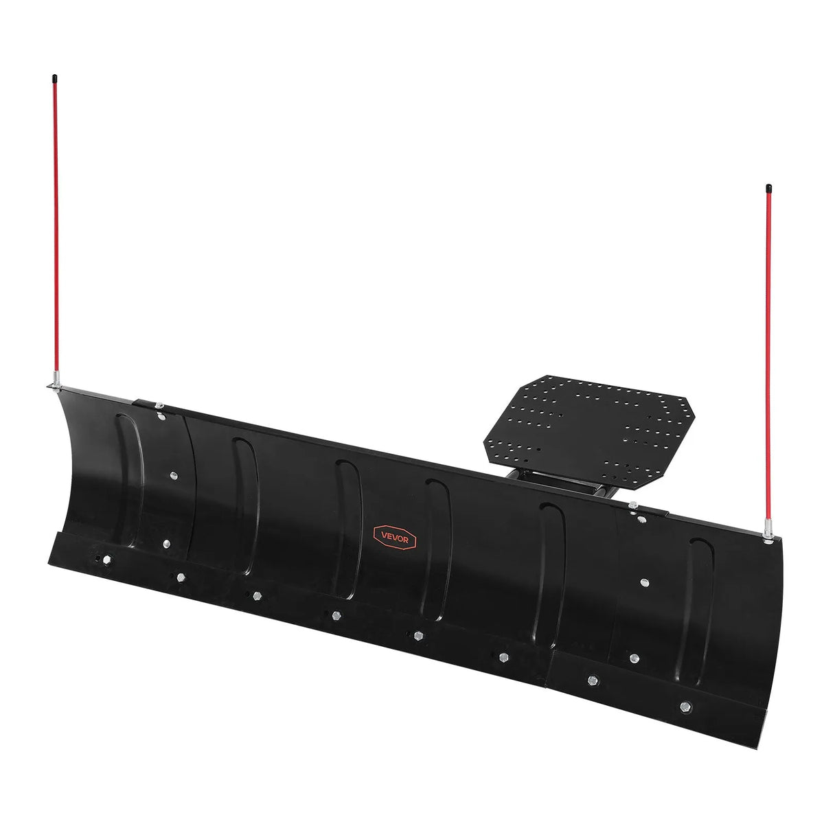 Snow Shovel, Adjustable Width 109/152 cm, Universal Mount Kit with Rubber Guard, Heavy-Duty Steel Blade, Suitable for Most UTV and ATV