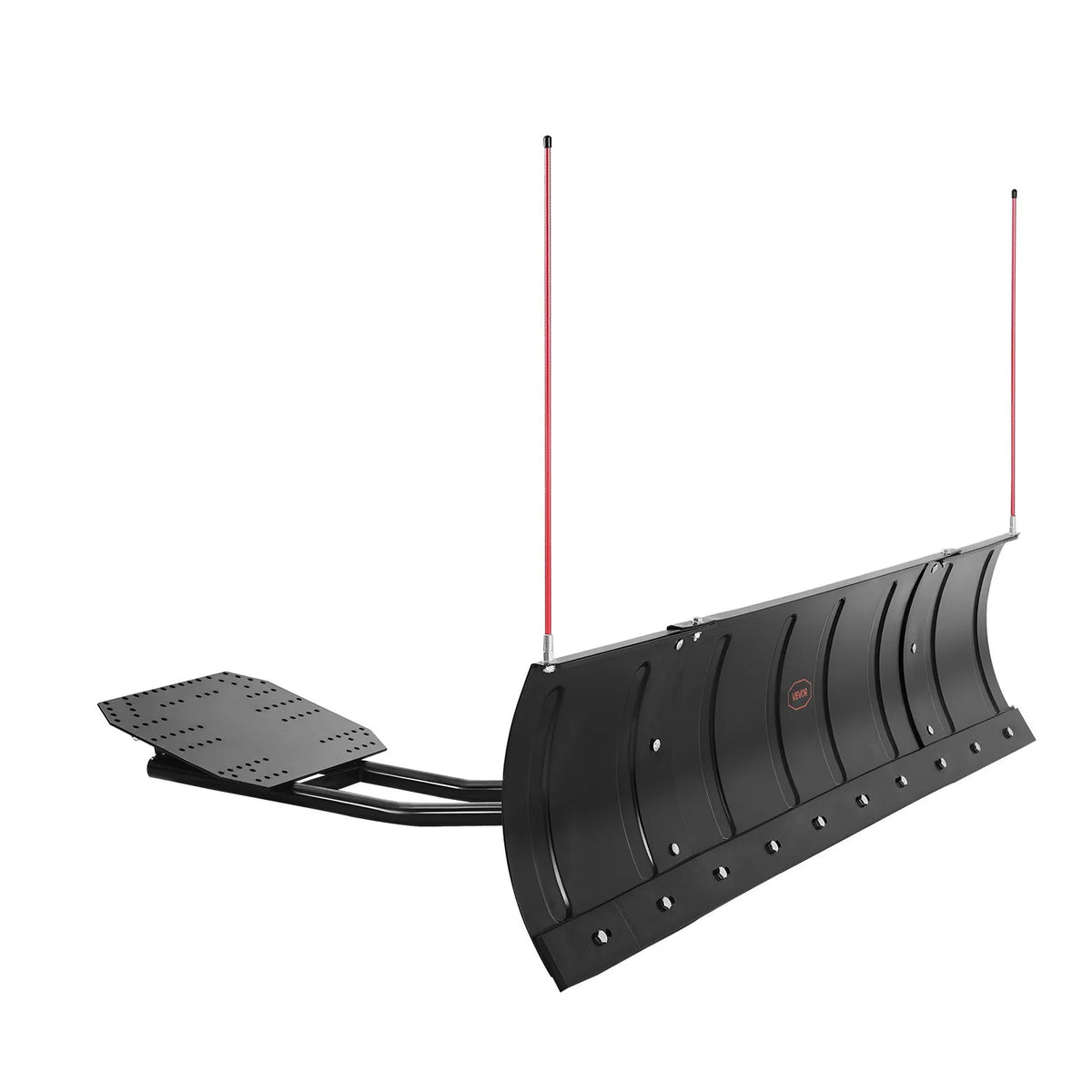 Snow Plough 109/183 cm Adjustable, Quick-Release, Universal Mount with Rubber Edge Guards, Steel Blade, Suitable for Most UTV and ATV