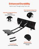 Sniega lāpstas komplekts, universāls 122 cm uzstādāms aprīkojums ar augstuma un sānu regulēšanu, ātri noņemams, tērauda ATV lāpstas asmens, 3 stiprināšanas iespējas, efektīva sniega tīrīšana, piemērots lielākajai daļai ATV un UTV
