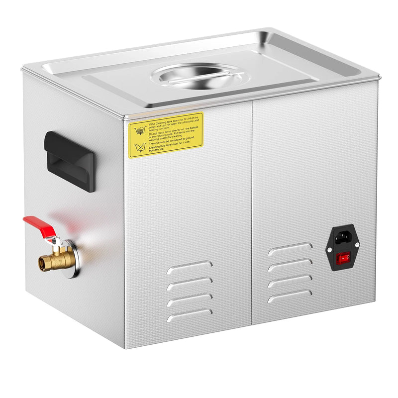 VEVOR 10 l ultraskaņas tīrītājs ar sildītāju, taimeri un grozu, profesionāls digitāls kavitācijas tīrītājs, 240 W, laboratorijas instrumentiem, metāla detaļām, karburatoriem, misiņam, automobiļu un dzinēju detaļām