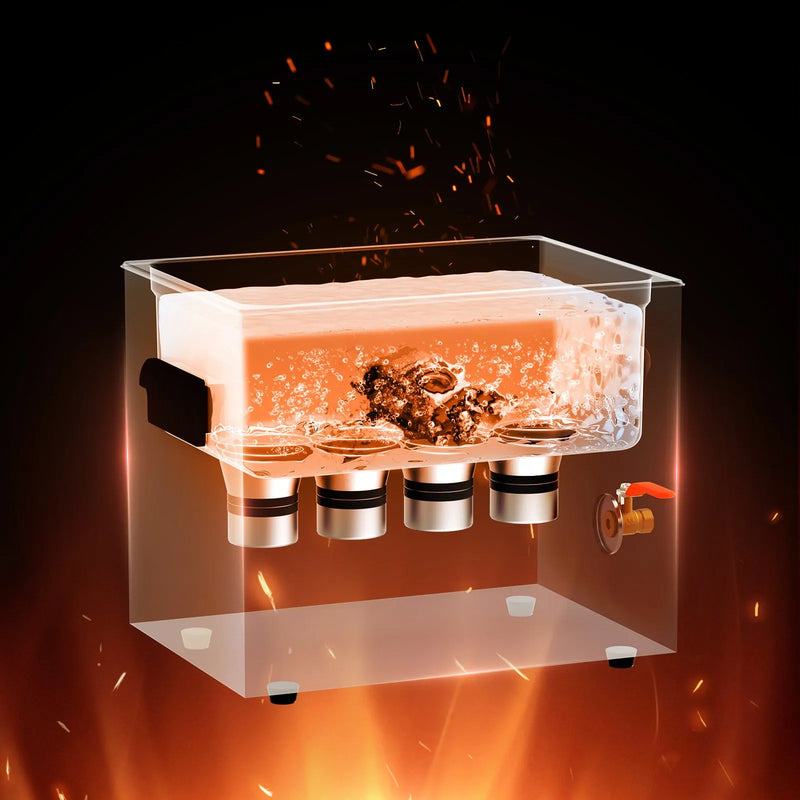 VEVOR 10 l ultraskaņas tīrītājs ar sildītāju, taimeri un grozu, profesionāls digitāls kavitācijas tīrītājs, 240 W, laboratorijas instrumentiem, metāla detaļām, karburatoriem, misiņam, automobiļu un dzinēju detaļām