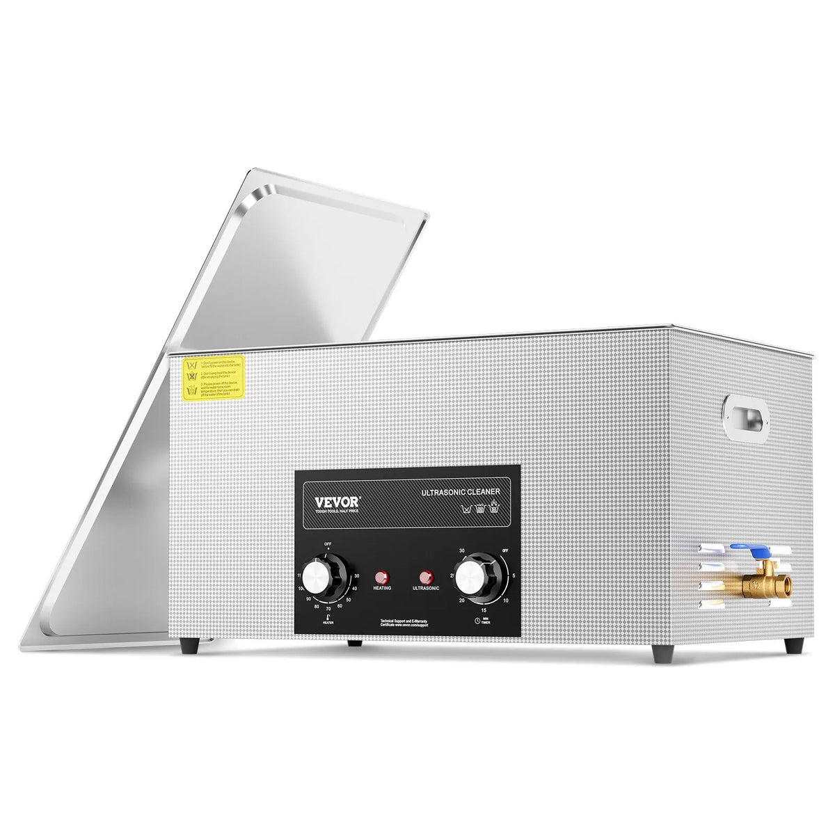 VEVOR 22 l ultraskaņas tīrītājs ar sildītāju, taimeri un grozu, profesionāls digitāls kavitācijas tīrīšanas iekārta, 480 W, laboratorijas instrumentiem, metāla detaļām, karburatoriem, misiņam, automobiļu un dzinēju detaļām