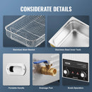 VEVOR 22 l ultraskaņas tīrītājs ar sildītāju, taimeri un grozu, profesionāls digitāls kavitācijas tīrīšanas iekārta, 480 W, laboratorijas instrumentiem, metāla detaļām, karburatoriem, misiņam, automobiļu un dzinēju detaļām