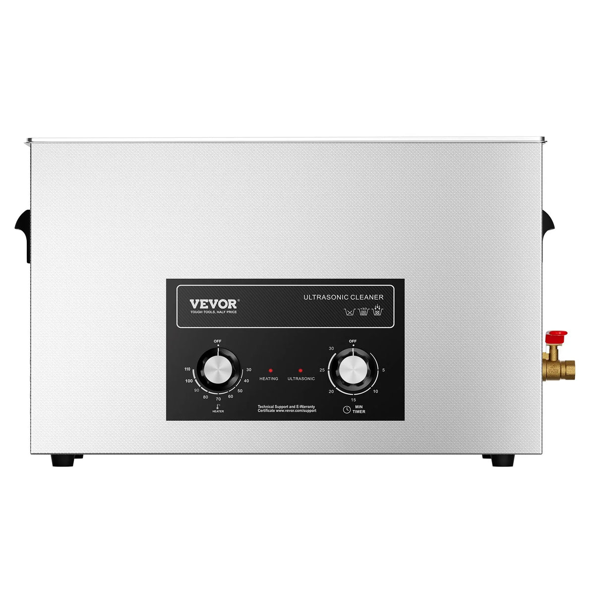 VEVOR 30 l Ultrasonic Cleaner with Heater Timer and Basket, Professional Digital Sonic Cavitation Machine, 360 W Cleaning Equipment for Laboratory Instruments, Metal Parts, Carburettors, Brass, Auto Parts and Engine Components