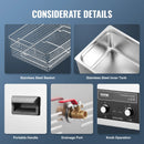 VEVOR 30 l ultraskaņas tīrītājs ar sildītāja taimeri un grozu, profesionāla digitāla soniskās kavitācijas iekārta, 360 W tīrīšanas iekārta laboratorijas instrumentiem, metāla detaļām, karburatoriem, misiņam, auto detaļām un dzinēja detaļām