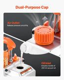 VEVOR vakuumsūknis 99 l/min, vienpakāpes rotācijas lāpstiņu HVAC gaisa kondicionēšanas vakuumsūknis R134a, R22 un R410a sistēmām, 4 polu motors, automobiļu kondicionieru apkopei un sveķu degazēšanai, ar eļļu komplektā